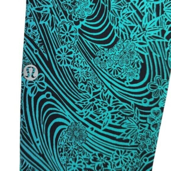 Lululemon Tight Stuff Tight II Luxtreme Kitakami Viridian Green Black Size 6 - Picture 5 of 8